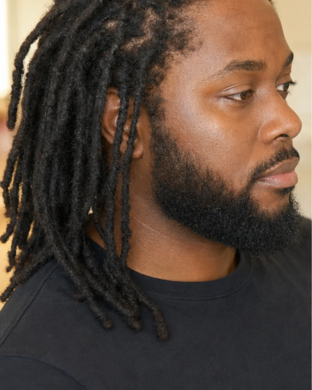 Locs with movement before styling